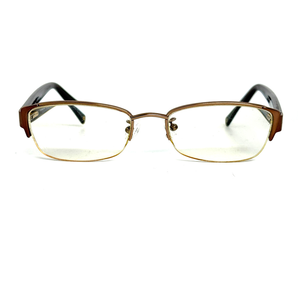 Coach HC5053 9182 Eyeglasses Frames Brown Beige Half Rim 52-18-140 18461
